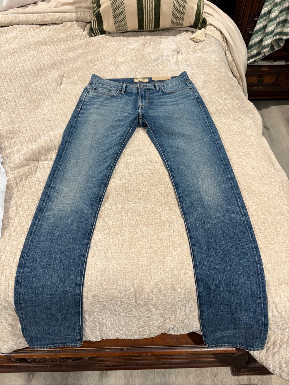 Burberry Straight-Leg Blue Denim Jeans